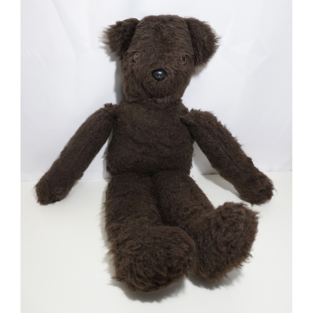 Vintage Handmade Teddy Bear Brown Stuffed Animal 23"